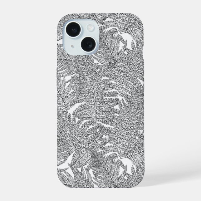 Coque iPhone 15 Ferme en noir et blanc (Verso)