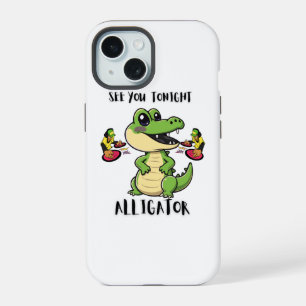 Coque iPhone 15 Fête d'animaux Alligator