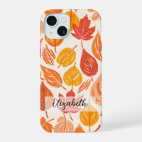 Feuilles d'automne colorées dessinées à la main