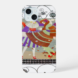 COQUE iPhone 15 FEUILLES DE CHUTE, VENT, SWIRLS MODE COSTUME DESIG