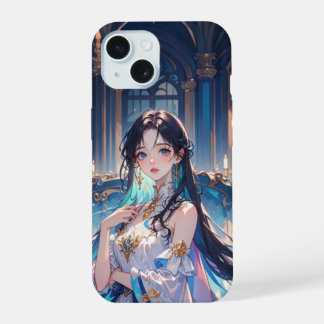 Coque iPhone 15 fille d'animation