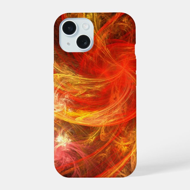 Coque iPhone 15 Firestorm Nova Art Abstrait (Verso)