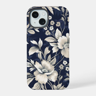Coque iPhone 15 Fleur bleue