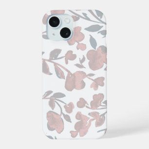 Coque iPhone 15 Fleur minimaliste aquarelle