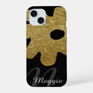 Coque iPhone 15 fleur précieuse personnalisée