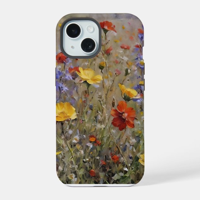 Coque iPhone 15 Fleur sauvage (Verso)