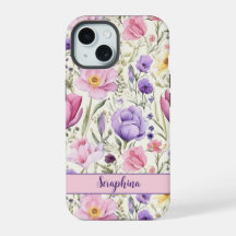 Fleur sauvage de printemps Pastel rose violet Nom