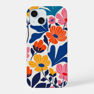 Coque iPhone 15 Fleurs Abstraites Contemporaines Inspirées de Mati