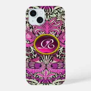 COQUE iPhone 15 FLEURS, COQUES DE PAIX, DRAGONS, MONOGRAMME EN PIE