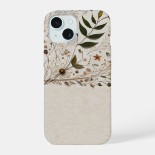 Coque iPhone 15 Fleurs et Feuilles Botaniques de la Beauté de la N