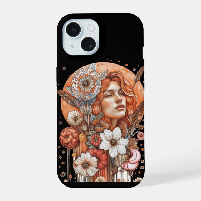 Coque iPhone 15 Fleurs femelles (Verso)