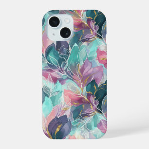 Coque iPhone 15 Fleurs Tons de Bijoux