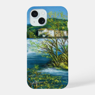 Coque iPhone 15 FLEUVE ARNO À ROVEZZANO Florence Toscane Paysage