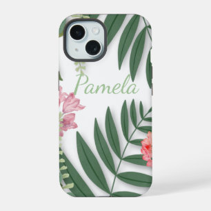 Coque iPhone 15 Flore tropicale