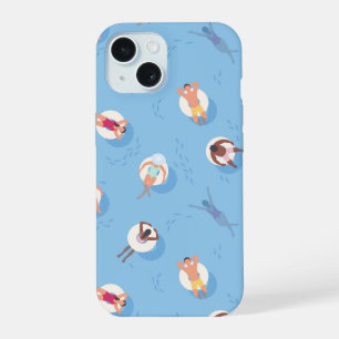 Coque iPhone 15 Flottant dans le motif de la rivière paresseuse