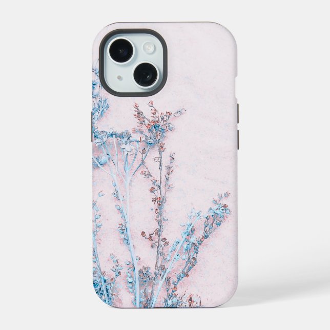 Coque iPhone 15 Fond floral clair (Verso)