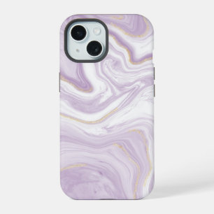 Coque iPhone 15 Fond Marbre Violet
