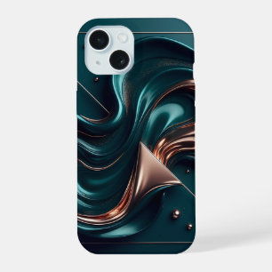 Coque iPhone 15 Form_and_Flow Luxury Flow 3D Liquid Metal Phone
