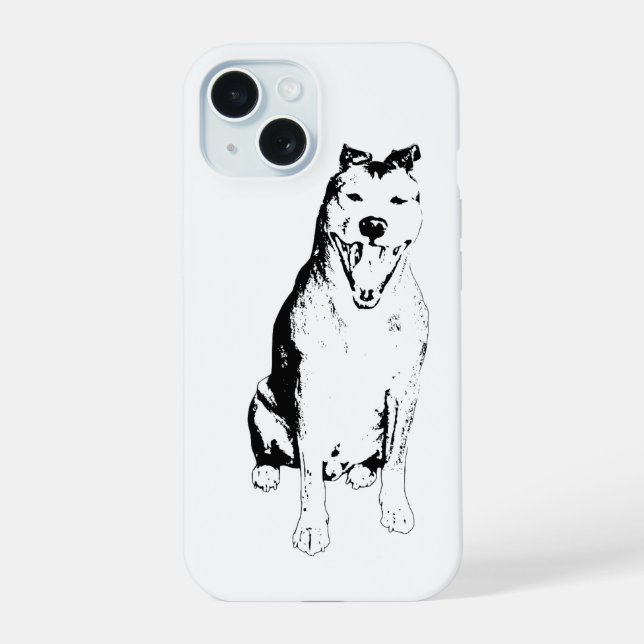 Coque iPhone 15 Forme assise linéaire (Verso)