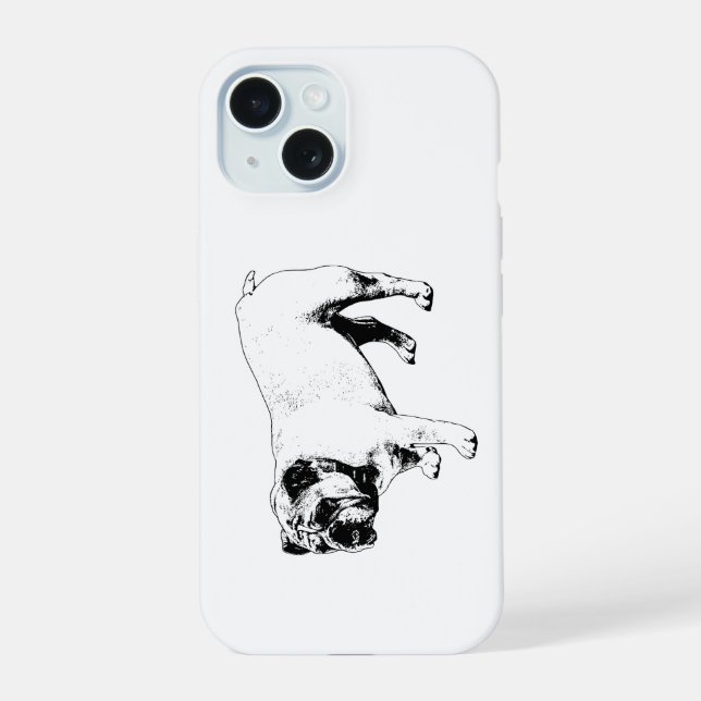 Coque iPhone 15 Forme Bouledogue Crisp (Verso)