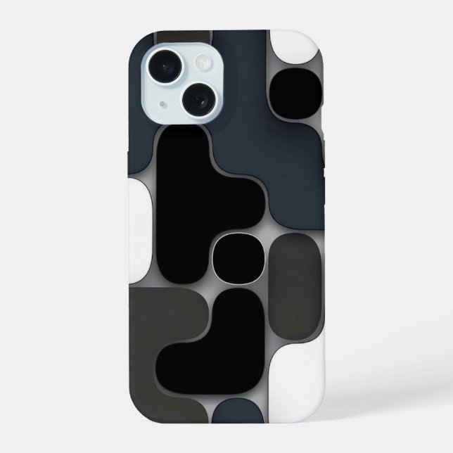Coque iPhone 15 formes mixtes amusantes (Verso)