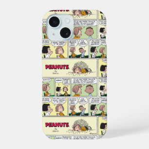 Coque iPhone 15 Franklin, Pepperment Patty & Marcie   Classe mathé