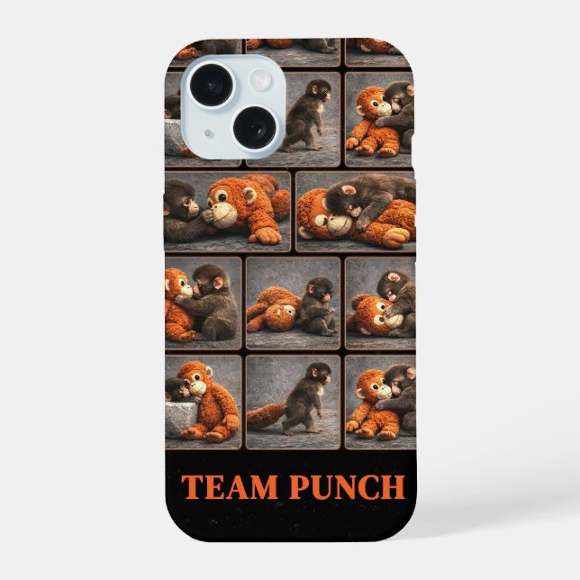 Coque iPhone 15 Frappez bébé singe (Verso)
