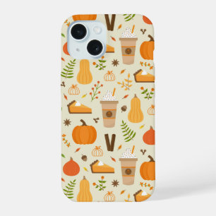 Coque iPhone 15 Fun Orange Fall Motif
