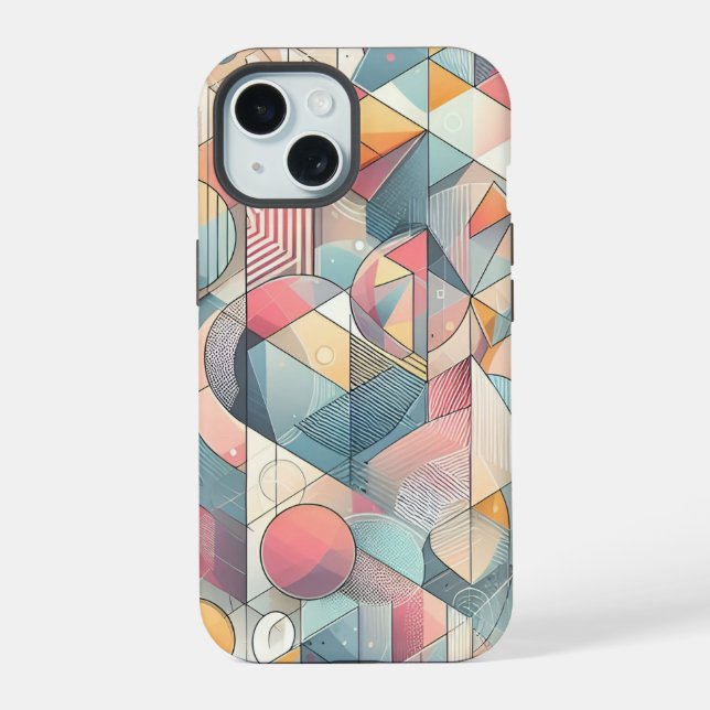 Coque iPhone 15 Fusion géométrique (Verso)