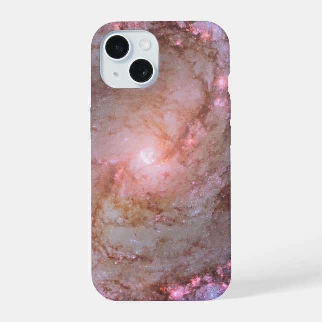 Coque iPhone 15 Galaxie spirale barrée Messier 83. (Verso)