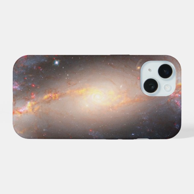 Coque iPhone 15 Galaxie Spirale Ngc 1300. (Verso Horizontal)
