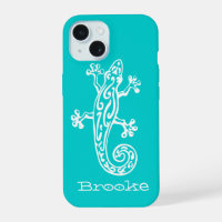Gecko reptile blanc & nom d'aqua