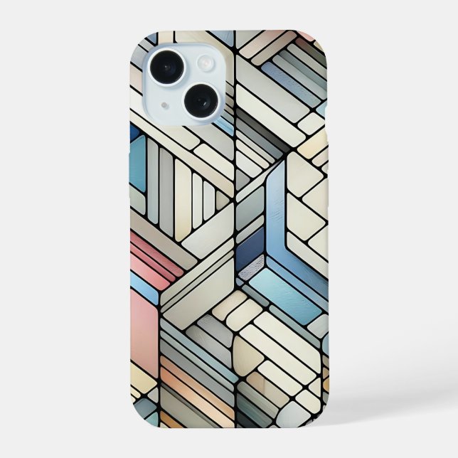 Coque iPhone 15 Geometric Mosaic (Verso)