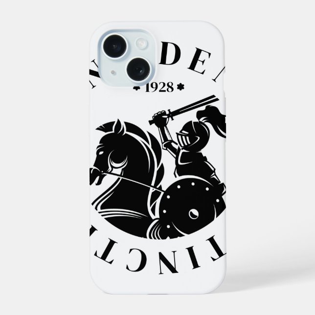 Coque iPhone 15 GEUEE Série Chevalier Vintage (Verso)