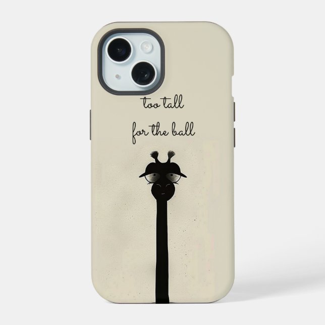 Coque iPhone 15 Giraffe noire (Verso)