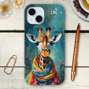 Coque iPhone 15 Giraffe Whimsical Colorée