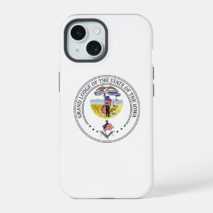 Coque iPhone 15 Gîte de franc-maçonnerie de l'État de l'Iowa
