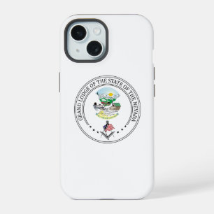 Coque iPhone 15 Gîte de franc-maçonnerie de l'état du Nevada