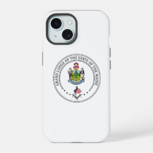 Coque iPhone 15 Gîte franc-maçonnerie de l'état du Maine