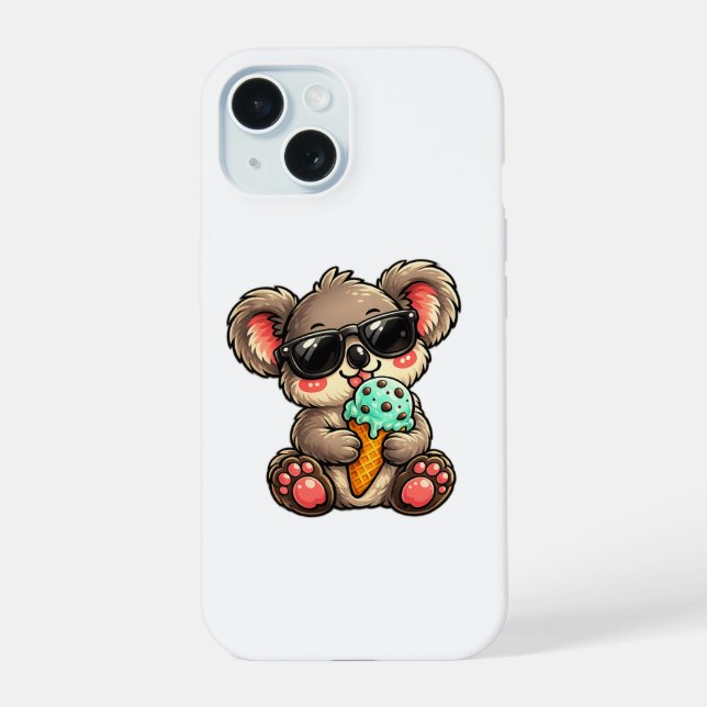 Coque iPhone 15 Glace Cool Koala (Verso)