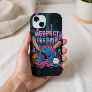 Coque iPhone 15 Glace de baseball avec paillettes plaque de home
