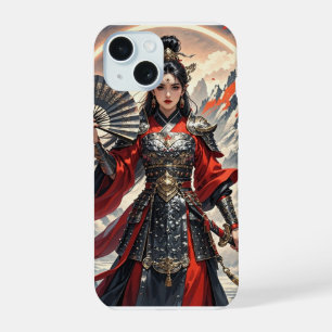 Coque iPhone 15 Glamour géométrique : Motifs audacieux pour espace