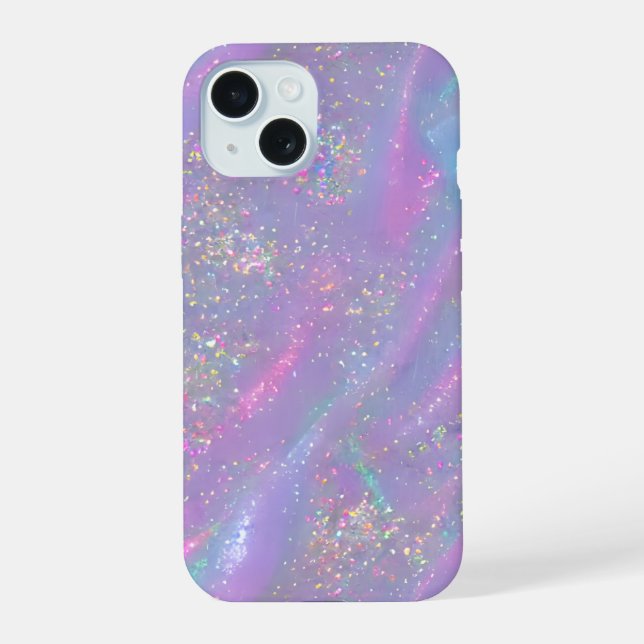 Coque iPhone 15 Glittery Crystal Organza (Verso)