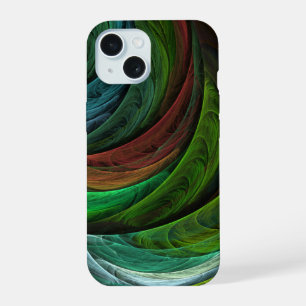 Coque iPhone 15 Gloire de couleur Motif Moderne d'Art Abstrait Élé
