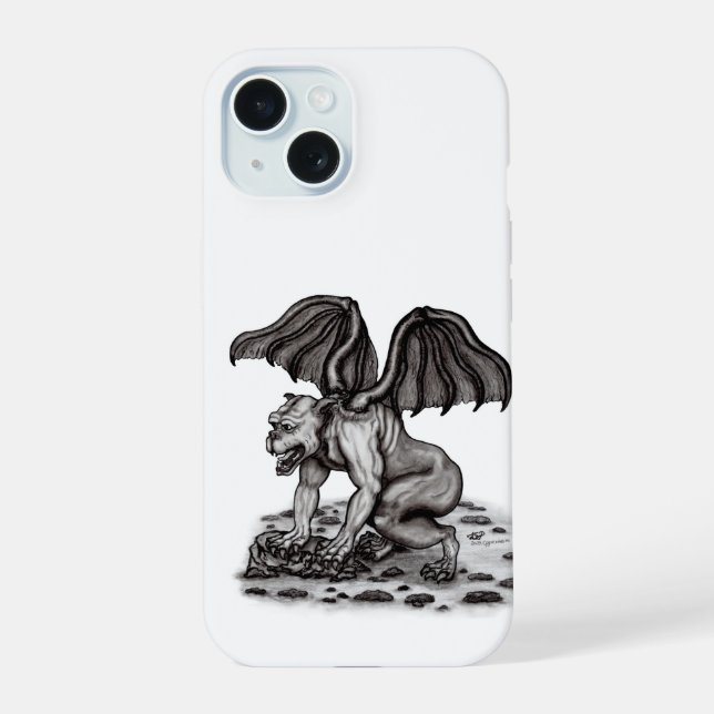 Coque iPhone 15 Golem Gargouille (Verso)