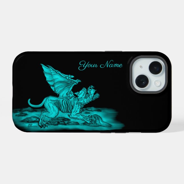 Coque iPhone 15 Golem Gargoyle (Verso Horizontal)