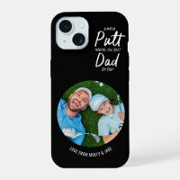 Golf papa moderne typographie noire cadeau photo