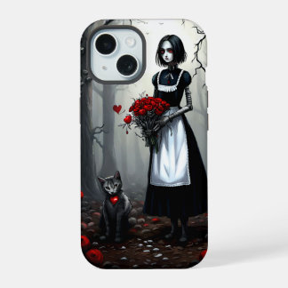 Coque iPhone 15 Gothique Robot Girl