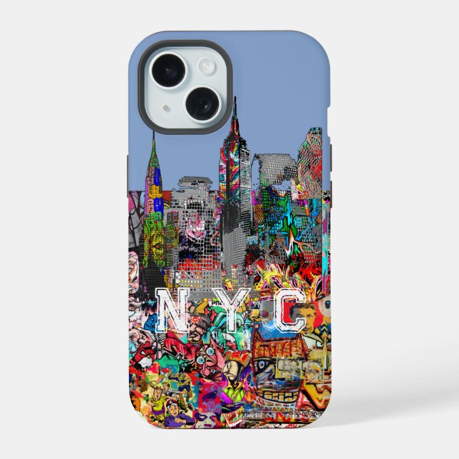 Coque iPhone 15 graffiti à NYC (Verso)