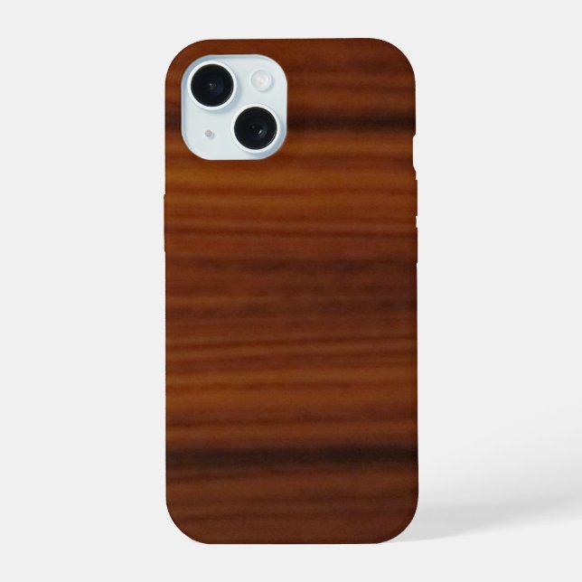 Coque iPhone 15 grain de bois (Verso)